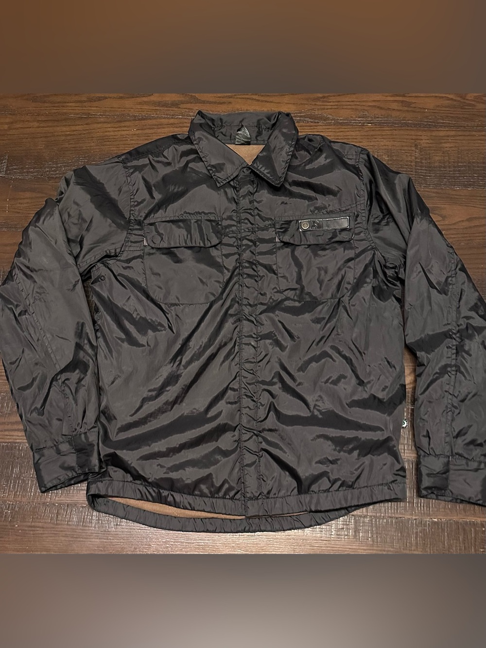 Volcom V Line Men’s Black Button Skater Bomber Jacket Size Medium